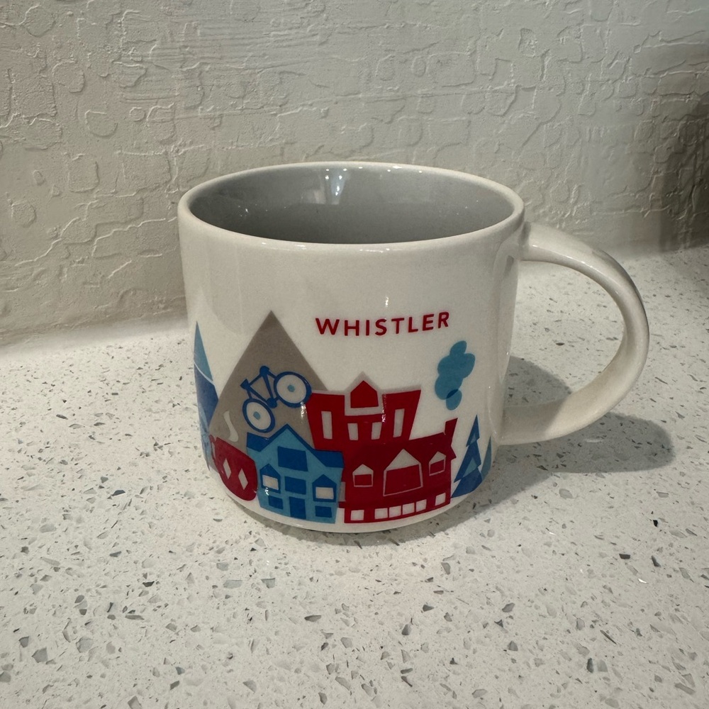 Starbucks You Are Here  Whistler Mug - Red, Blue, and Gray Design